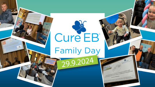 Cure EB Family Day 29.9.2024 with 8 photos of children and adults at the event