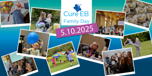 Cure EB Family Day 5.10.25 with a selection of images of adults and children from a previous Family Day event